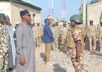 Zulum reaffirms support for troops during visit to Damboa, consoles families in Chibok