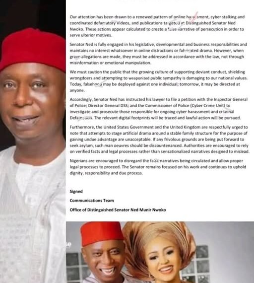 Sen. Nwoko addresses accusation llnking him to Regina Daniels murder scheme