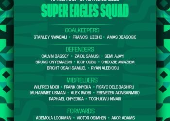 Chelle selects Nwabali, Osimhen, Ndidi, 25 others for AFCON 2025