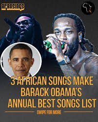 Burna Boy, Olamide, Seyi Vibez, Asake make Obama’s 2025 summer playlist