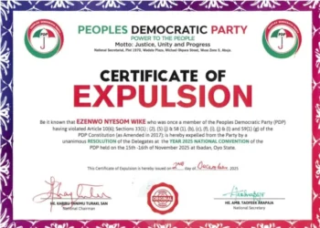 PDP formally expels Wike, Fayose, 9 others with official certificates