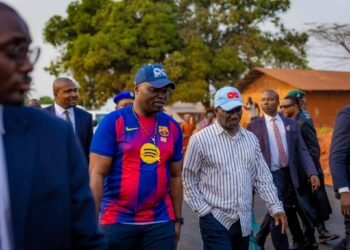 Gov. Okpebholo inspects ongoing 14km road project in Obaseki's village