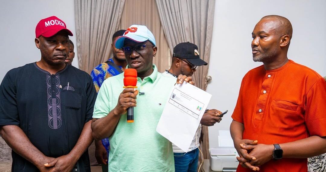Gov. Okpebholo gets APC registration card, urges members to register at their various wards
