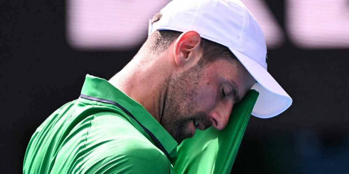 Djokovic scrapes into Australian Open semis after Musetti injury