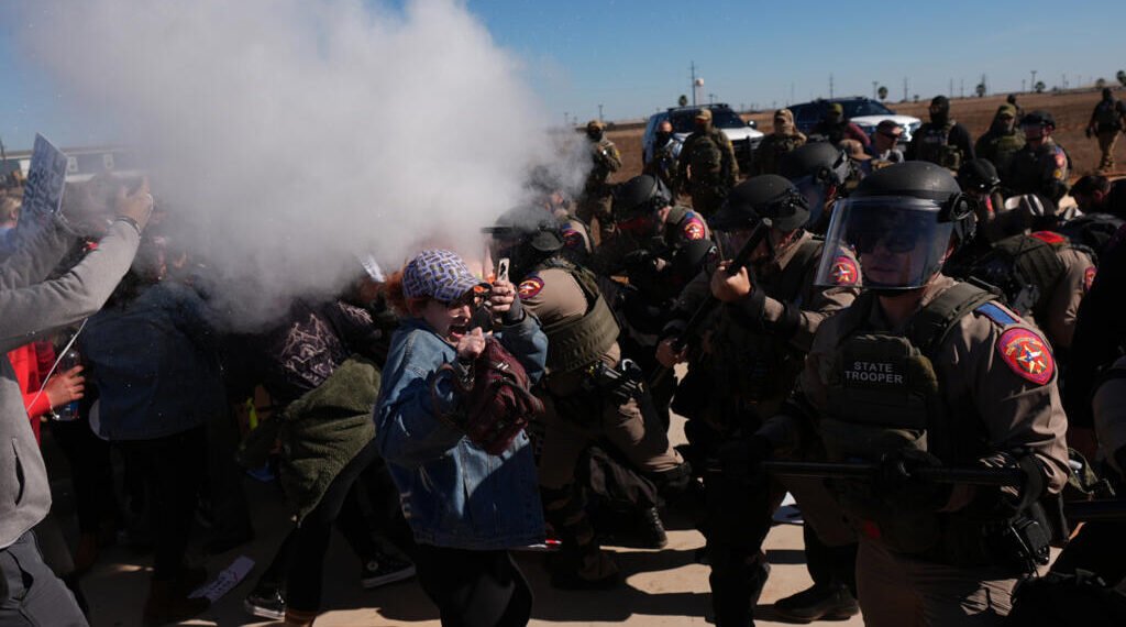 Tear Gas, outrage in Texas as Police break up protest over detained 5-year-old in Trump immigration crackdown