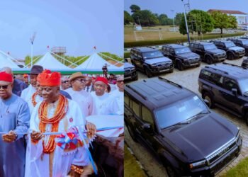 Gov. Oborevwori presents 65 vehicles to traditional rulers in Delta