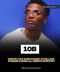 Wizkid makes history as first African artist to surpass 10 Billion streams on Spotify
