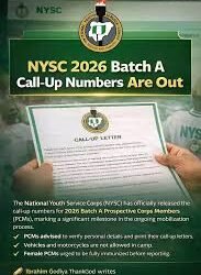 NYSC releases 2026 Batch A Call-Up Letters, deploys corps members outside posting states