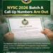 NYSC releases 2026 Batch A Call-Up Letters, deploys corps members outside posting states