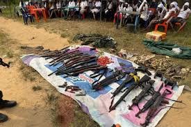 Centre receives surrendered arms from repentant militants in Cross River