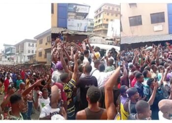 Onitsha Traders shut Niger Bridge, paralyse traffic as Soludo’s Market order sparks mass protest