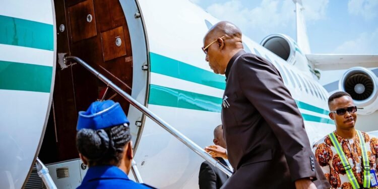 Shettima departs Abuja for Guinea, Switzerland to represent Tinubu at Inauguration, World Economic Forum