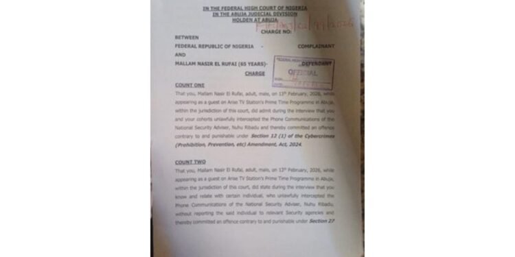 Breaking: Federal Government to arraign El-Rufai over alleged phone interception of NSA Ribadu, cites Cybercrimes Act