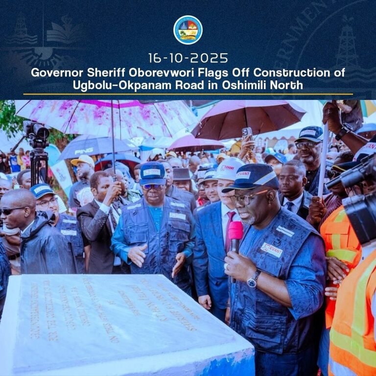 Gov. Oborevwori inspects Ugbolu–Okpanam, Oko-Amakom road projects