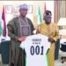 NSC noss presents special Super Eagles jersey to Tinubu