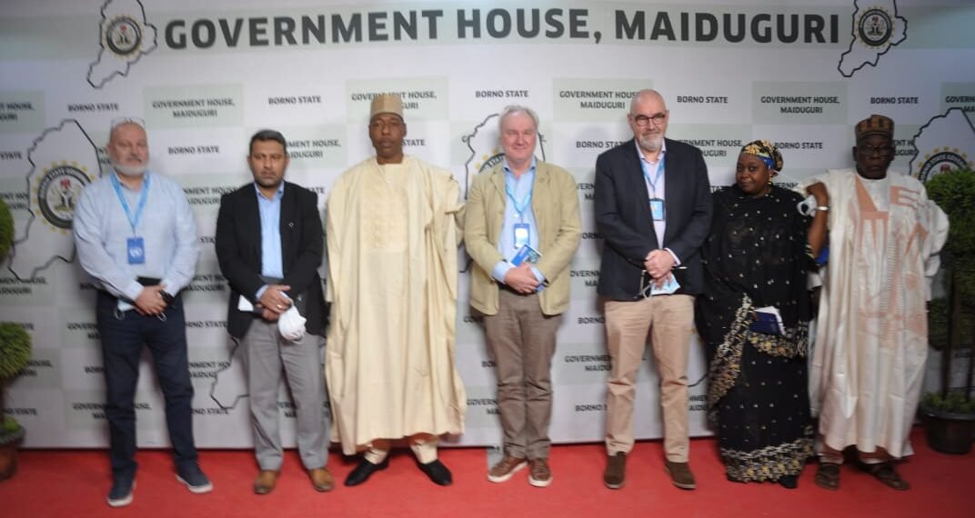 Gov. Zulum hosts foreign envoys, UN officials on humanitarian assessment visit
