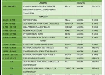 NVBF releases full 2026 season plan to boost domestic, continental volleyball