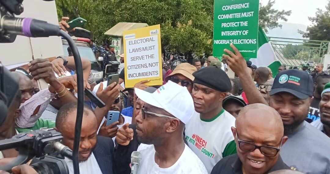 “No More Glitches”: Peter Obi leads #OccupyNASS protest as Nigerians ask, where is Atiku?