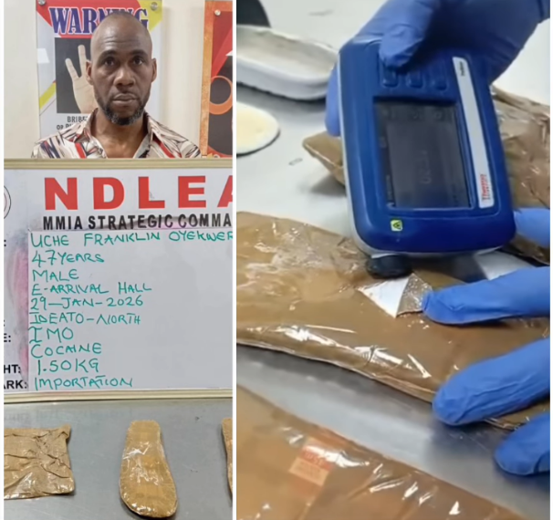 NDLEA nabs Brazil-based Nigerian with cocaine hidden in private parts