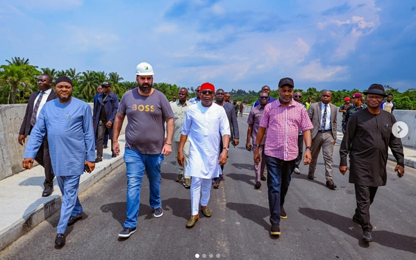 Gov. Fubara inspects Agba-Ndele Road project, applauds Setraco for timely delivery