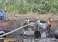Navy destroy illegal refinery, arrest 37 wuspected illegal miners in Niger Delta