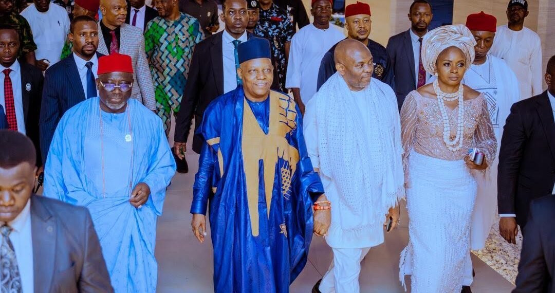 Shettima, Oborevwori, Okowa, others storm Delta for Elumelu father in-law's burial