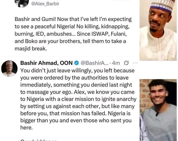 Bashir Ahmad, US Missionary Alex Barbir trade words after controversial exit from Nigeria