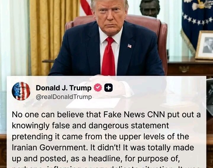 Trump accuses CNN, Nigeria-based website of spreading false Iran report as global tension escalates