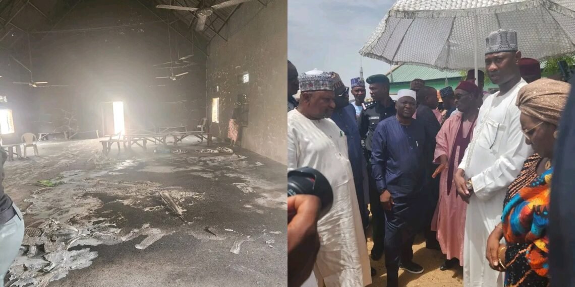 Fintiri visits Gombi Community, assesses Church damages by Boko Haram