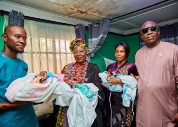 Triplets bring hope as Governor Eno gifts new home to Akwa Ibom family