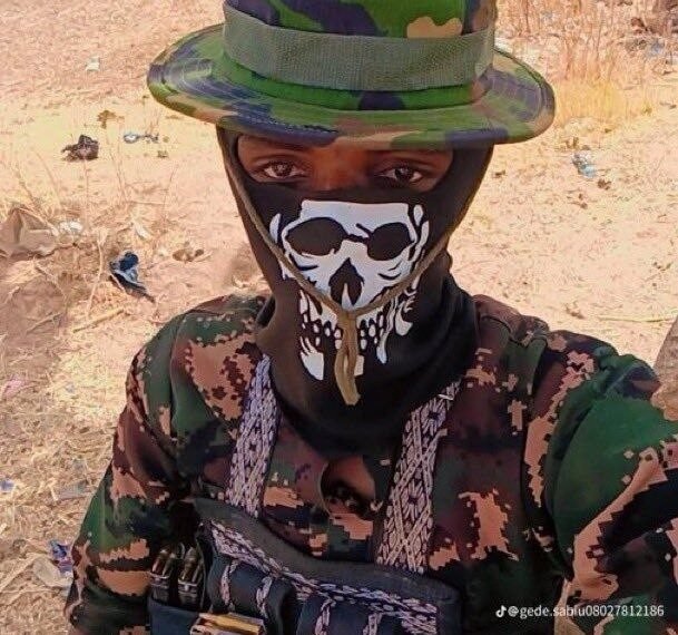 Suspected bandit Gede Sabiu sparks outrage after flaunting military gear in TikTok video