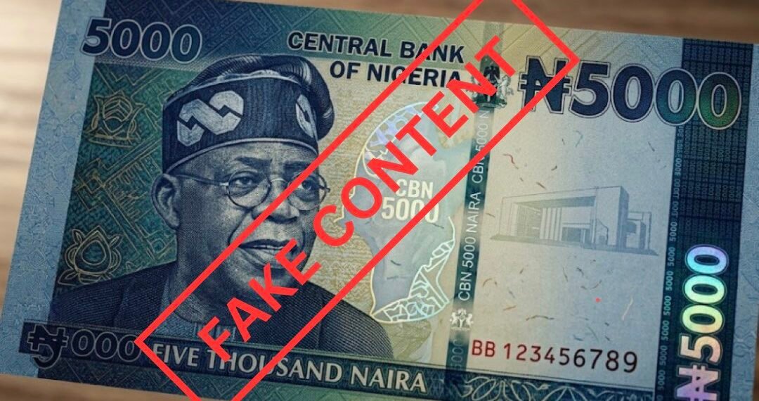 CBN debunks viral claim of new N5,000 Note featuring President Tinubu, calls image fake
