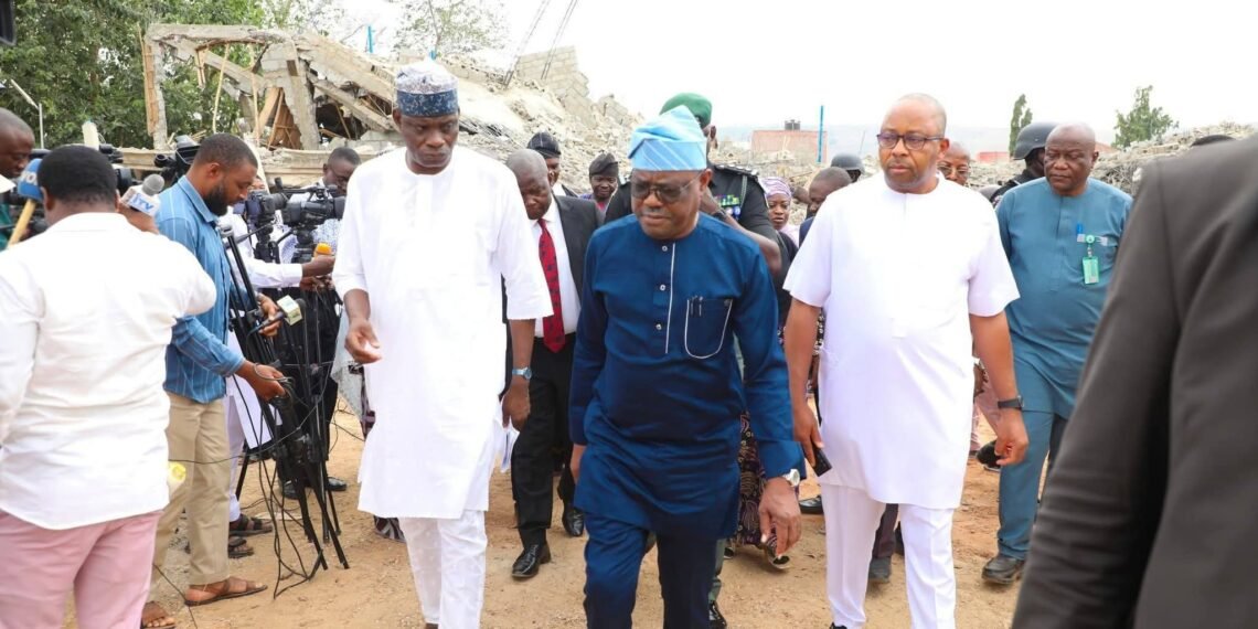 Jikwoyi Building Collapse: Wike orders arrest of developer, FCT to seize Land for public use