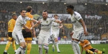 Leeds close in on safety with 3-0 win as Wolves edge towards relegation
