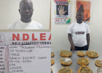 NDLEA intercepts cocaine hidden in food flasks at Lagos airport, arrests suspects