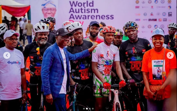 Sanwo-Olu pledges ₦200m for autism support as teen cyclist makes Guinness World Record
