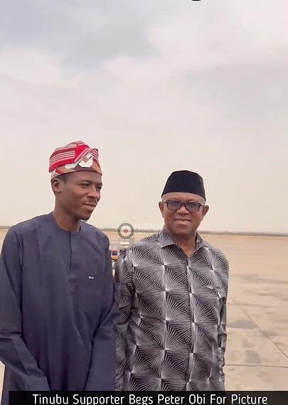 Video of Tinubu's supporter vying for selfie with Obi sparks online buzz