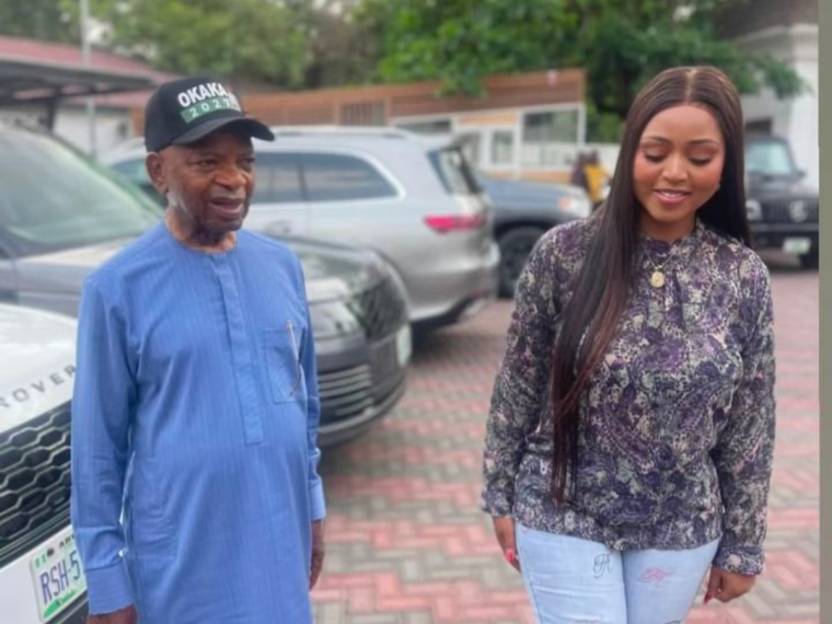 Regina Daniels hails Arthur Eze as “boss of bosses” in trending photo