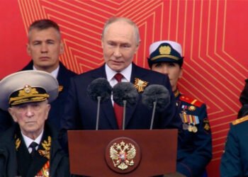 Putin accuses NATO of backing Ukraine during Victory Day speech