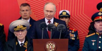 Putin accuses NATO of backing Ukraine during Victory Day speech