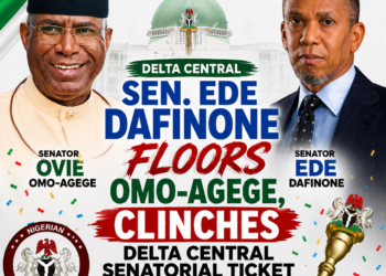 Sen.Ede Dafinone floors Omo-Agege, clinches Delta Central senatorial ticket