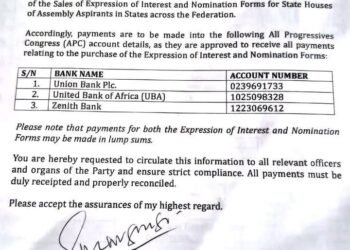 Adamawa businessman picks APC state House of Assembly nomination form