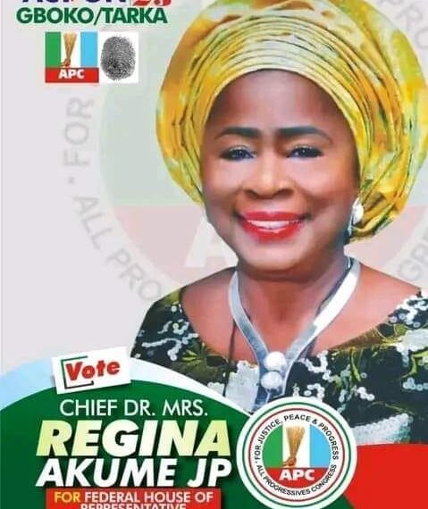 Akume’s wife Regina Akume picks senatorial nomination form