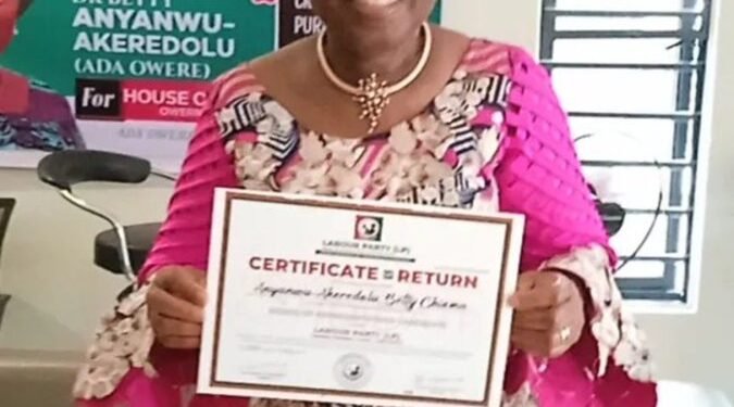 2027 Poll: Ex-Ondo First Lady, Betty Anyanwu-Akeredolu wins LP ticket for Owerri federal Constituency