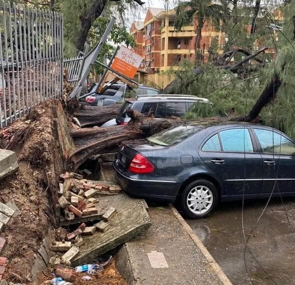 Rainstorm wreaks havoc in Asaba, crushes 3 luxury vehicles, destroys billboards, power infrastructure