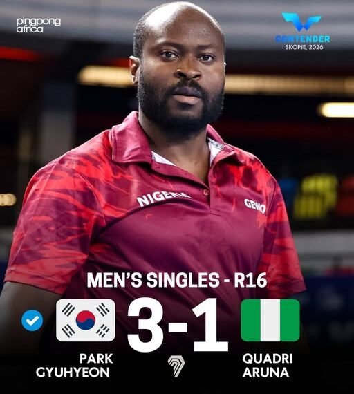 South Korea ends Nigeria’s World Table Tennis contender campaign in Skopje