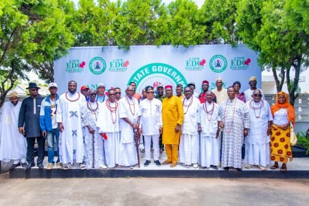 Ewu Kingdom Delegation Visits Edo Govt House, Backs Razaq Isesele III as New Onojie