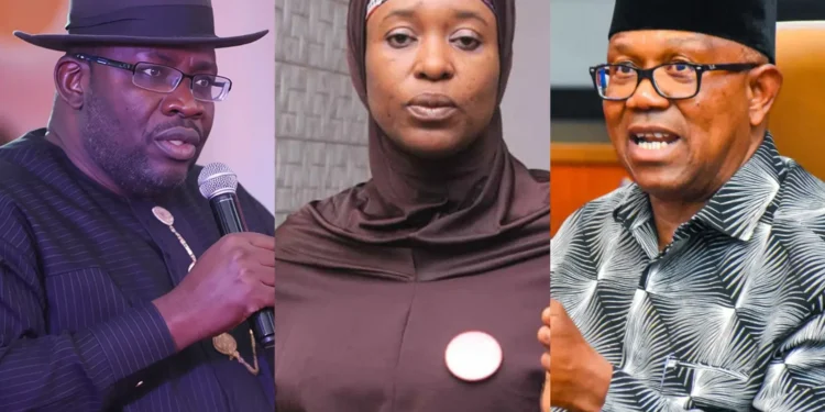 Dickson Reveals Peter Obi, NDC Offered Aisha Yesufu House of Reps Ticket, Says She Was Feeling Too Big