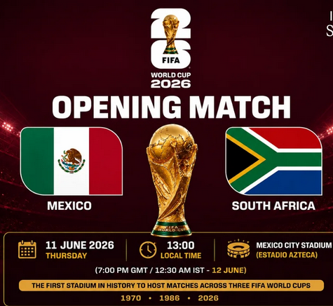 World Cup 2026 begins as Mexico hosts South Africa in historic opening match