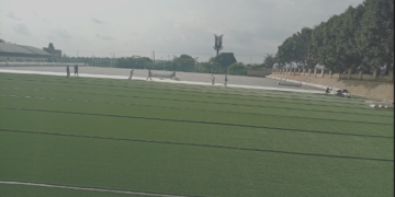 NFF Commences Laying Of Artificial Grass On New Football Pitch Under Construction